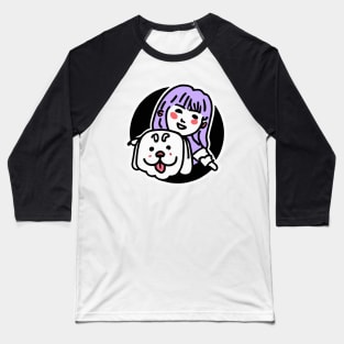 Girl with a Pit Bull Dog Lover Terrier Baseball T-Shirt